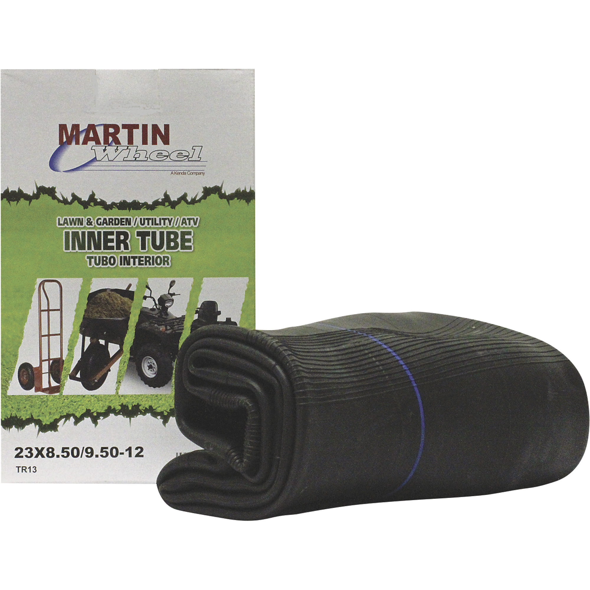 Martin Wheel Inner Tube, Straight Valve Stem, 23/850/950/1050-12in., Model# T8512K
